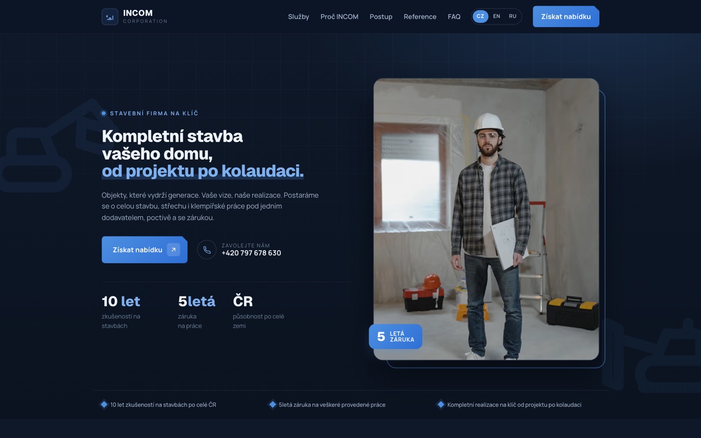 Náhled webu INCOM Corporation