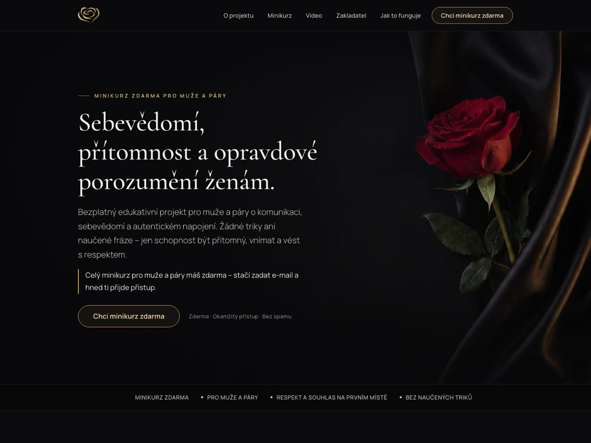 Náhled webu Kurz pro páry