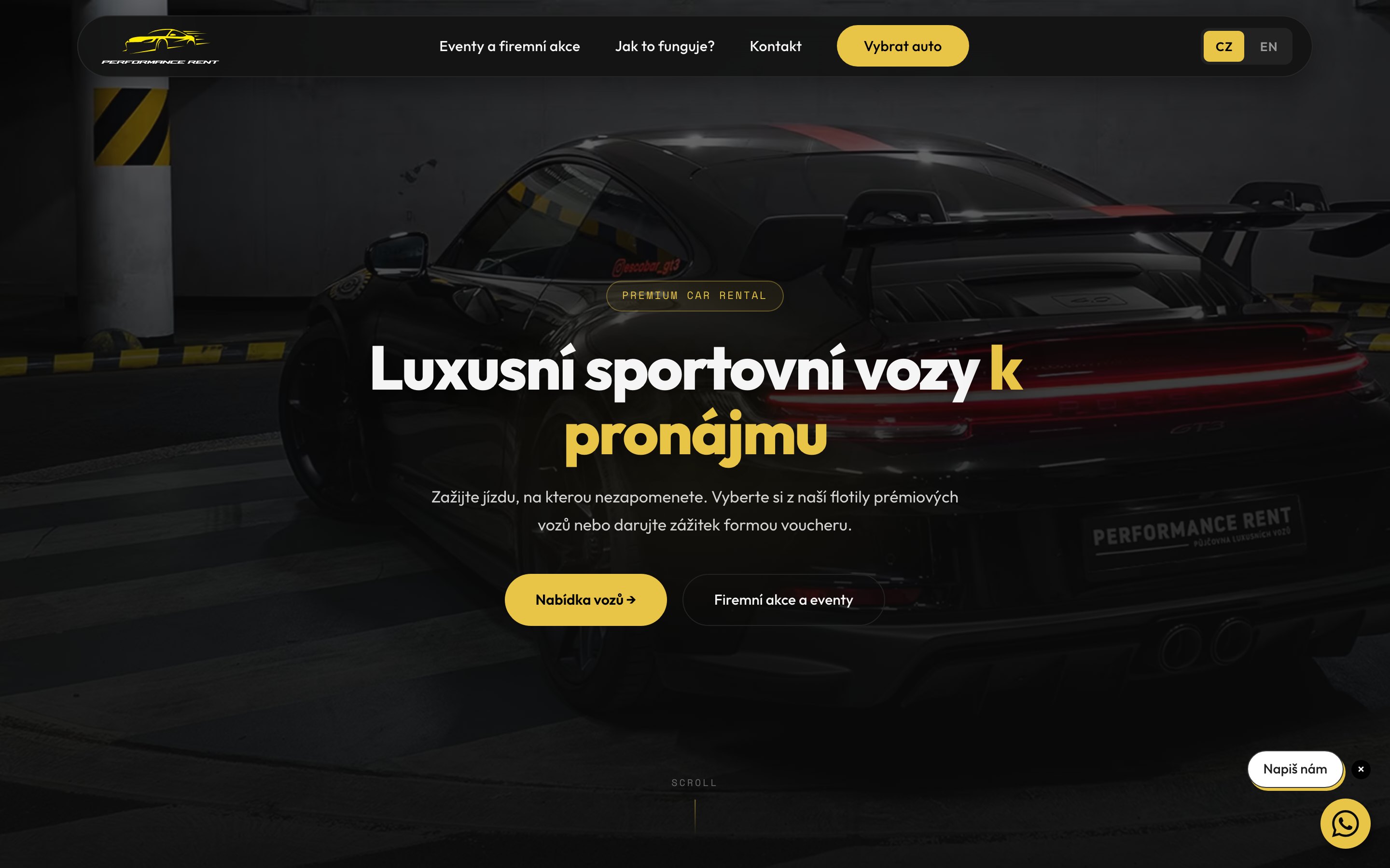 Náhled webu Performance Rent
