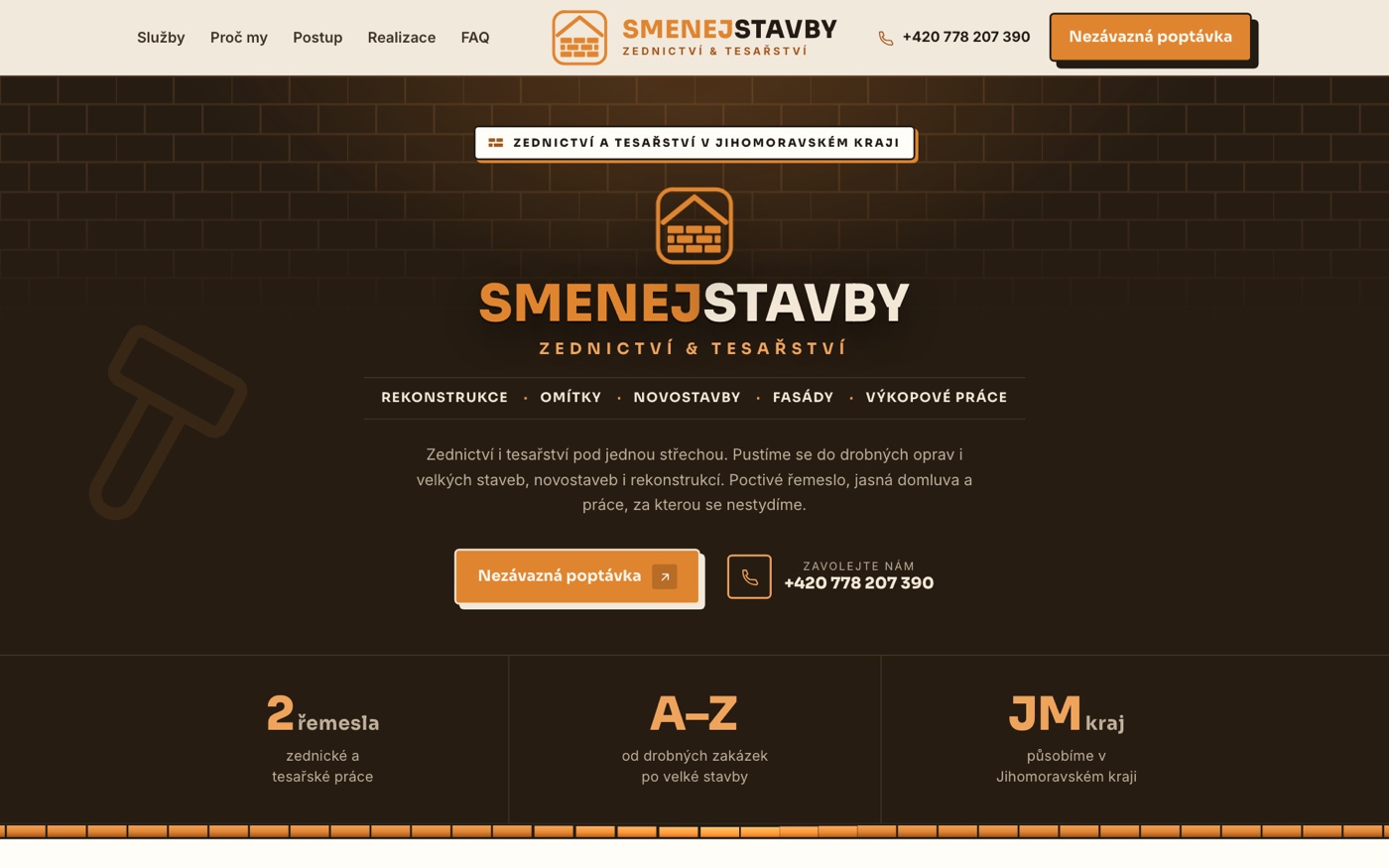 Náhled webu SMENEJSTAVBY