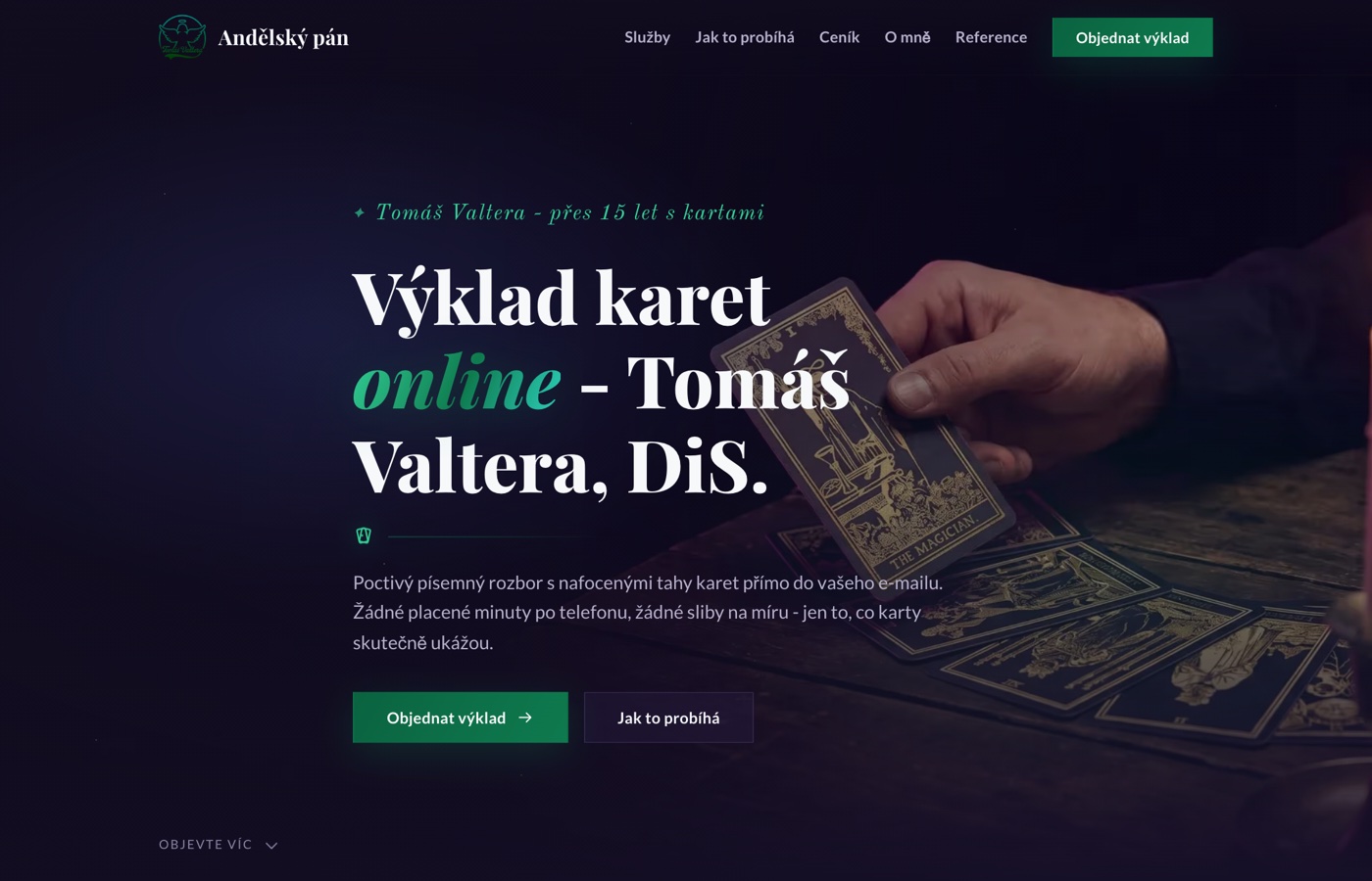 Náhled webu Tomáš Valtera - Andělský pán